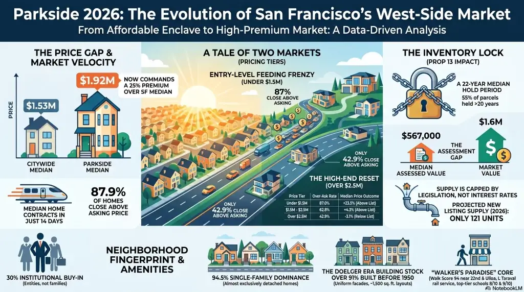 Parkside, San Francisco Real Estate 2026: The Data Behind the Hidden Premium Market